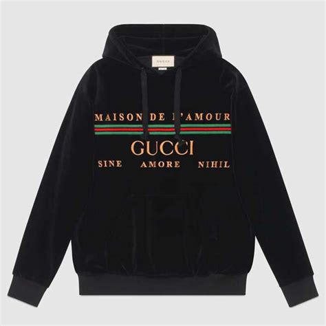 gucci cotton sweat shirt with embrodery|gucci sweatsuit men's.